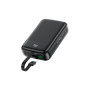 Батарея універсальна Acefast 20000mAh 22,5W PD, QC/3.0 USB-A+USB-C In/Out,build-in cable M14 Black (6974316283966)