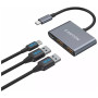 Концентратор Canyon hub DS-3 3in1 USB-C Dark Grey (CNS-TDS3) Концентратор Canyon hub DS-3 3in1 USB-C Dark Grey (CNS-TDS3)