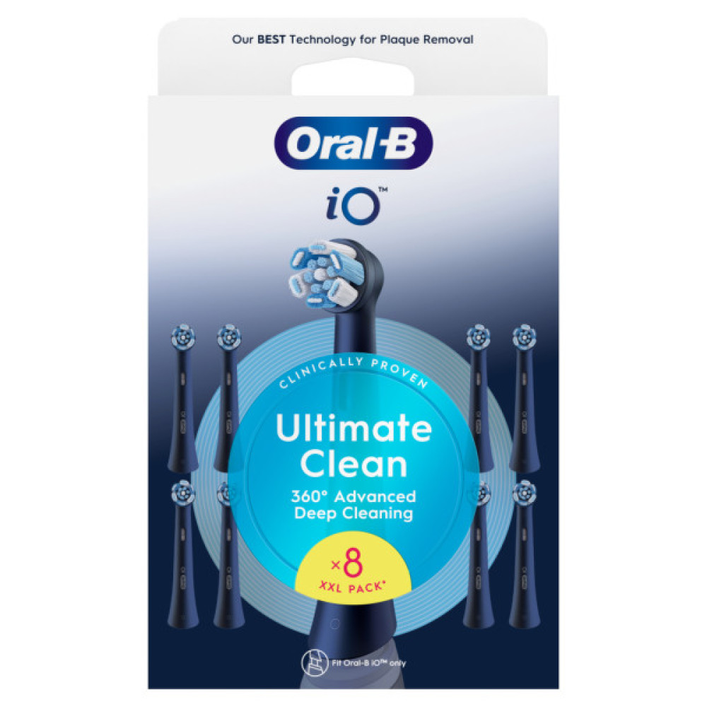 Насадка для зубної щітки Oral-B iO Ultimate Clean (Black) 8 ct XXL Pack (8700216778442)