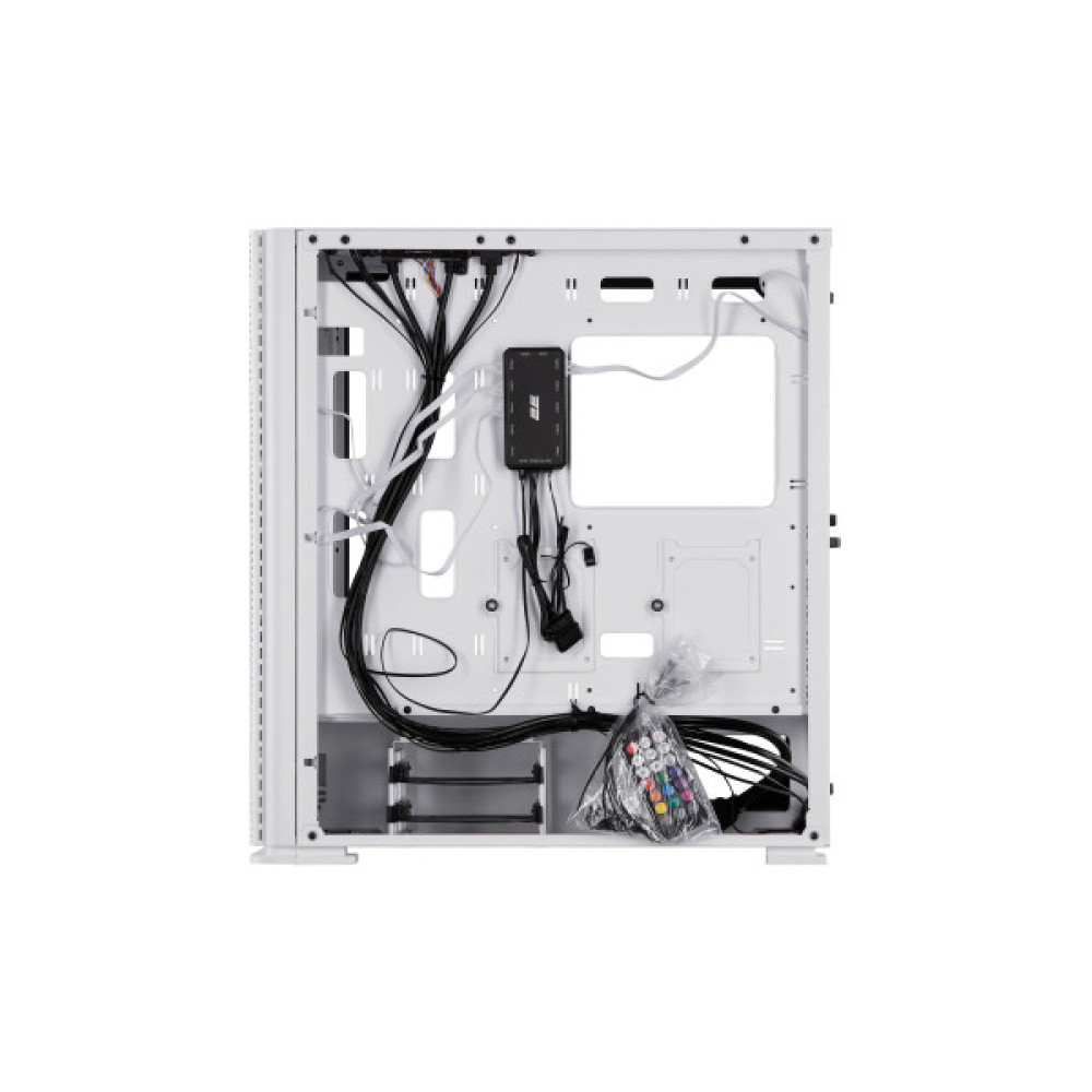Корпус 2E GAMING Vertex GI01W без БЖ 2xUSB3.0, 1xUSBType-C, 3x140мм ARGB, 1x120мм ARGB, VGA 380мм, LCS ready, контролер з пультом, TG Side Panel, EATX, білий