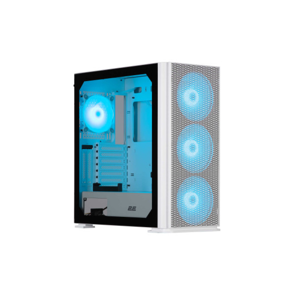 Корпус 2E GAMING Vertex GI01W без БЖ 2xUSB3.0, 1xUSBType-C, 3x140мм ARGB, 1x120мм ARGB, VGA 380мм, LCS ready, контролер з пультом, TG Side Panel, EATX, білий