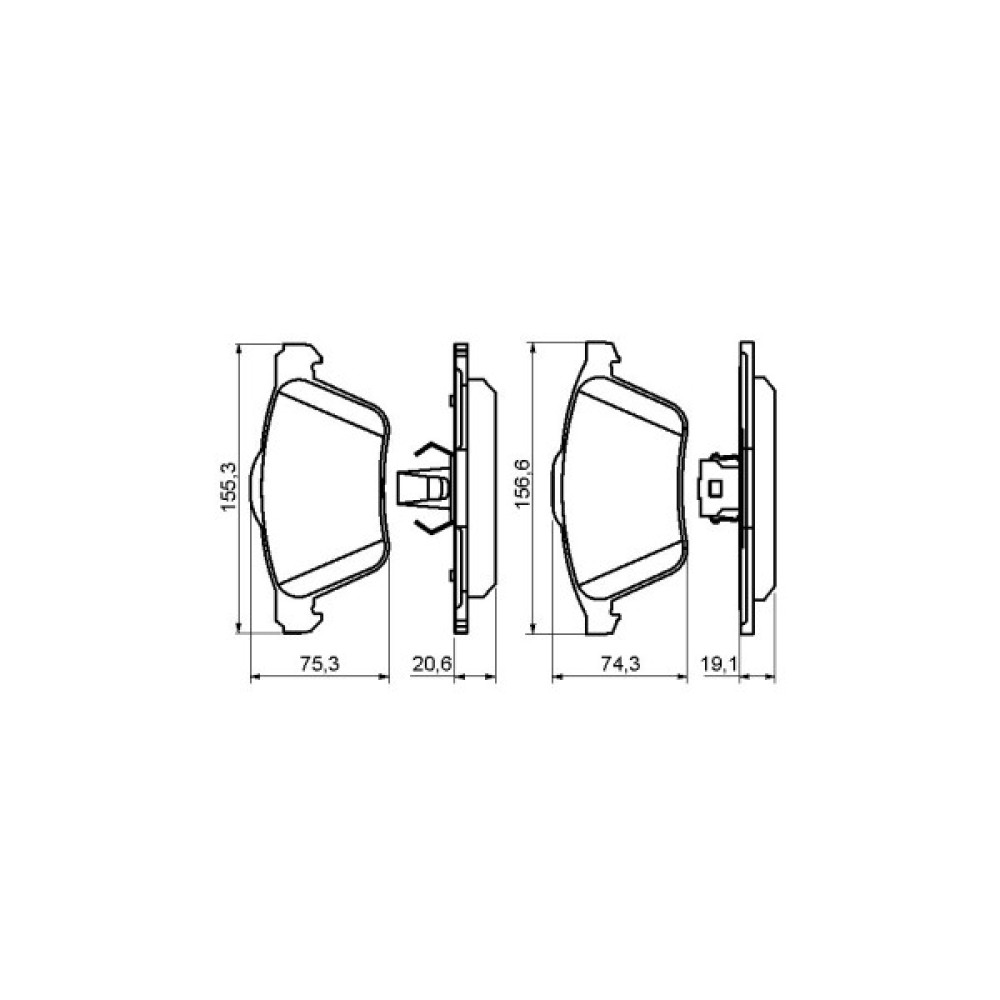 Гальмівні колодки Bosch 0 986 494 159 Гальмівні колодки Bosch 0 986 494 159