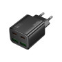 Зарядний пристрій HOCO N56 2xUSB-C PD30W + 2xUSB black (6942007632492)