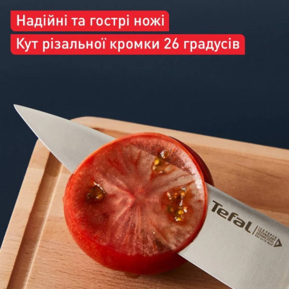 Набір ножів Tefal Ice Force, 2 шт, чорний (K232S224)