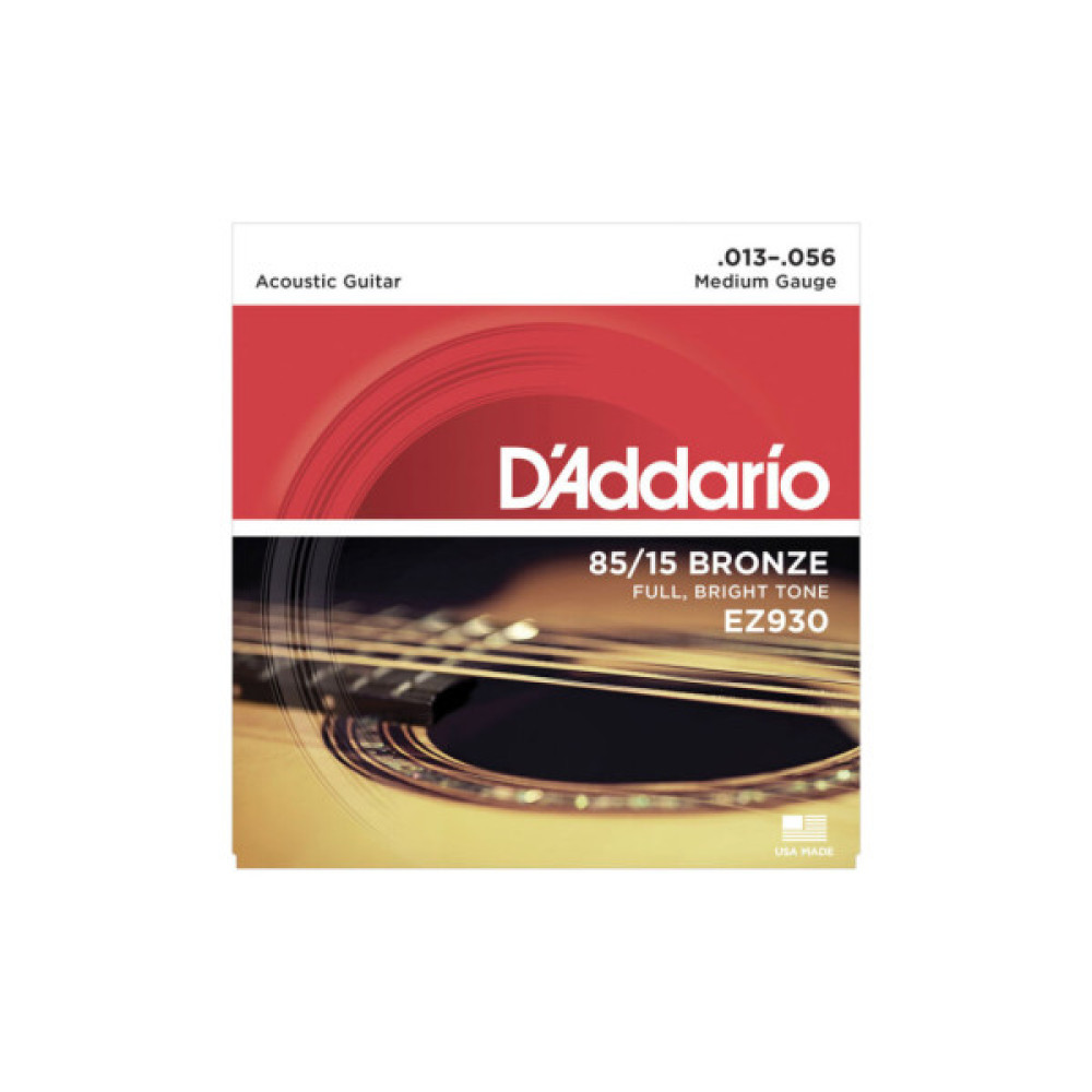 Струни для гітари D'Addario 85/15 Bronze Medium (13-56) (EZ930)