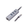 Концентратор Maxxter Type-C to Gigabit Ethernet, 3 Ports USB 3.0 (NECH-3P-02) Концентратор Maxxter Type-C to Gigabit Ethernet, 3 Ports USB 3.0 (NECH-3P-02)