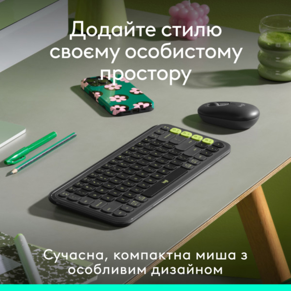 Мишка Logitech POP Mouse With Emoji Bluetooth Graphite (910-007412)
