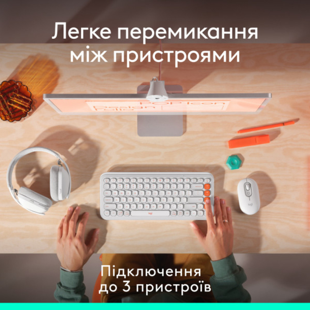 Мишка Logitech POP Mouse With Emoji Bluetooth Graphite (910-007412)
