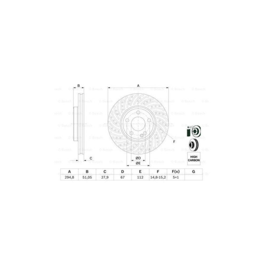 Гальмівний диск Bosch 0 986 479 A02