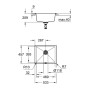 Мийка кухонна Grohe K700U, граніт, прямокут., без крила, 533x457x205мм, чаша - 1, врізна/під стільницю, чорний граніт Мийка кухонна Grohe K700U, граніт, прямокут., без крила, 533x457x205мм, чаша - 1, врізна/під стільницю, чорний граніт