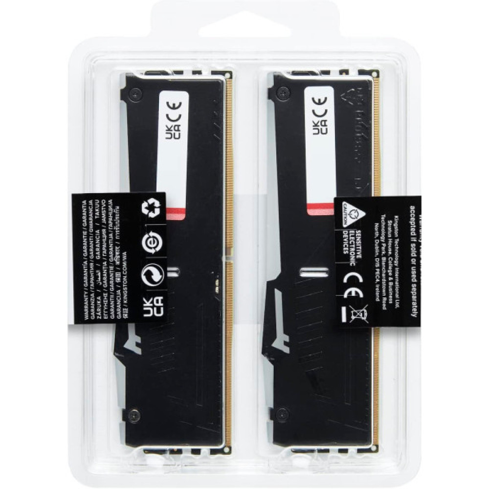 Пам'ять ПК Kingston DDR5 64GB KIT (32GBx2) 5600 FURY Beast RGB XMP