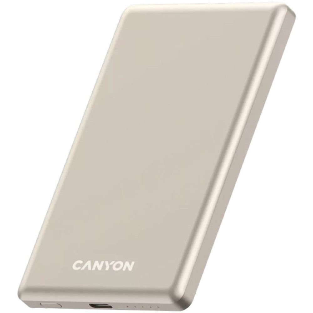 Батарея універсальна Canyon 5000mAh OnPower 505 slim Magsafe PD/20W Beige (CNS-CPB505BE)
