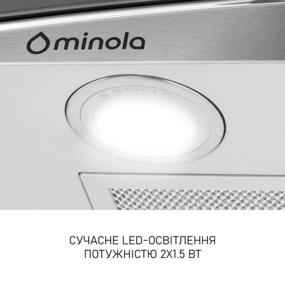 Витяжка кухонна Minola MTG 6642 I LED