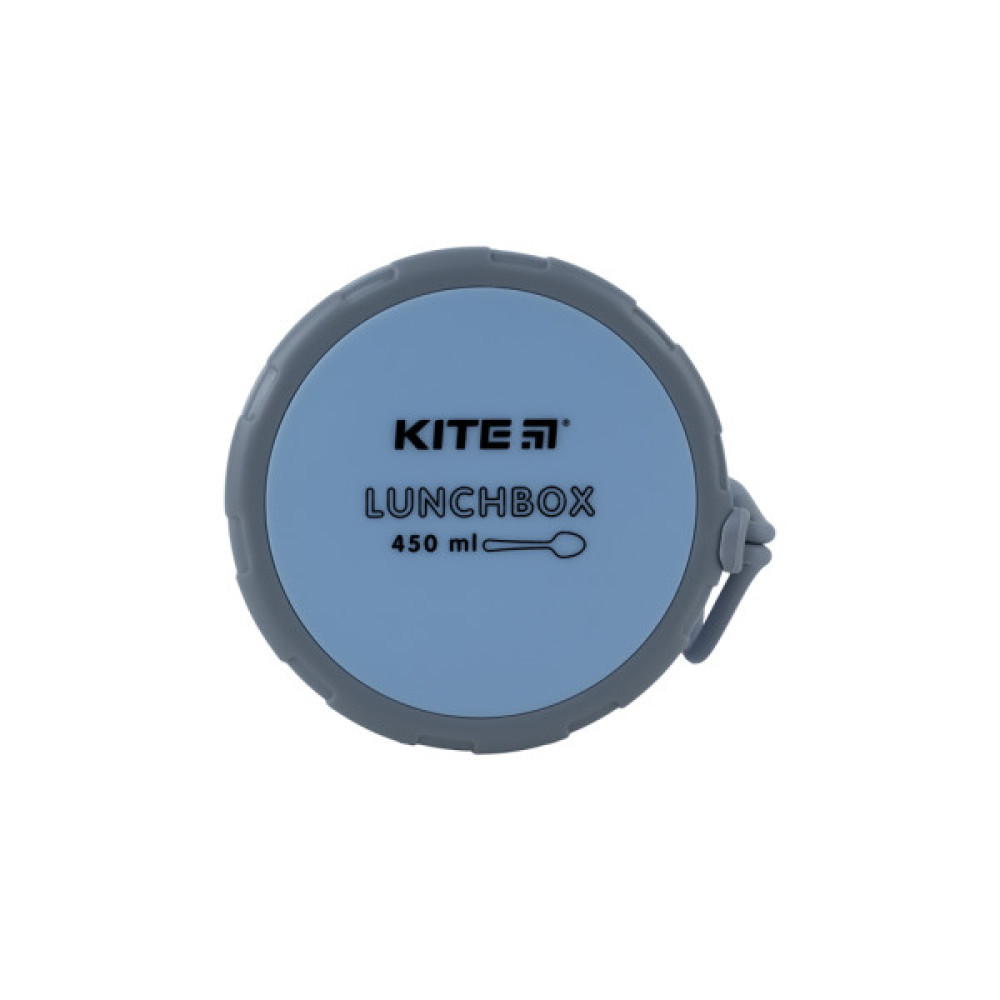 Ланч-бокс дитячий Kite круглий 450 мл, блакитний (K23-187-2)