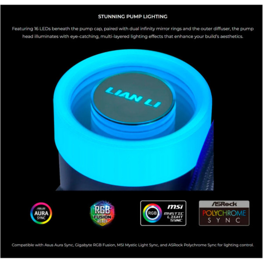 Система рідинного охолодження Lian Li GA II Lite 360P, Black (G89.GA2L36PB.00)