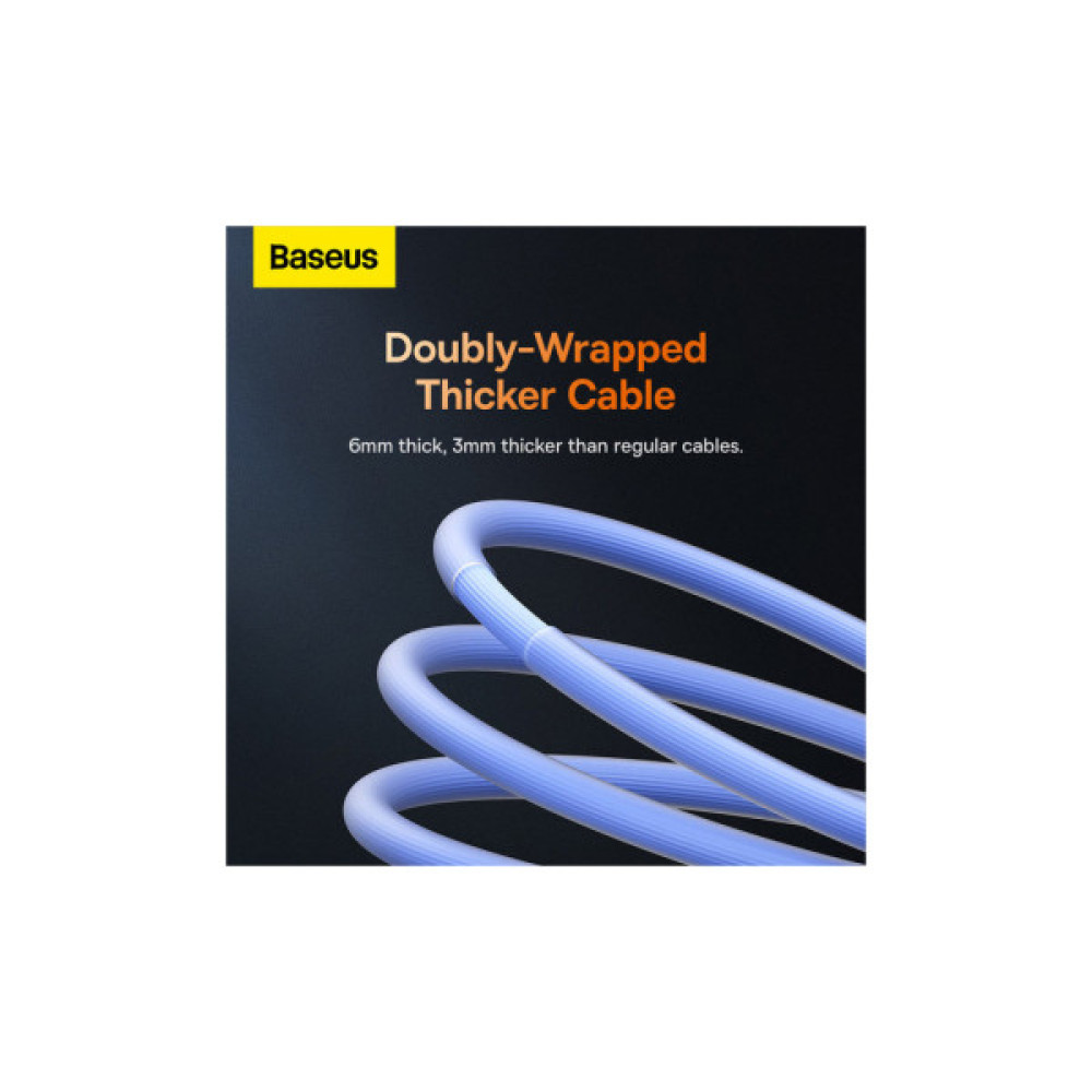 Дата кабель USB-C to USB-C 1.0m CoolPlay Fast Charging 100W blue Baseus (CAKW000203)