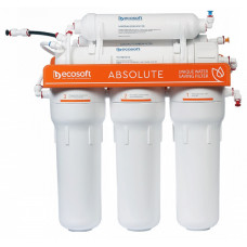 Фільтр зворотного осмосу Ecosoft Absolute з мінералізатором, мембрана 75gpd DuPont, дренаж 1:1