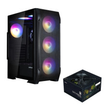 Корпус Zalman N7PLUSV2 з БЖ ZM700-LX3  1xUSB3.0, 2xUSB2.0, 6x120мм Rainbow RGB, 1x120мм, VGA 340мм, LCS ready, TG Side Window, ATX, чорний