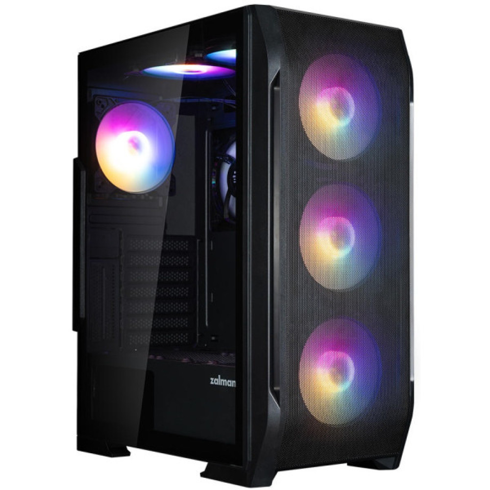 Корпус Zalman N7PLUSV2 з БЖ ZM700-LX3  1xUSB3.0, 2xUSB2.0, 6x120мм Rainbow RGB, 1x120мм, VGA 340мм, LCS ready, TG Side Window, ATX, чорний