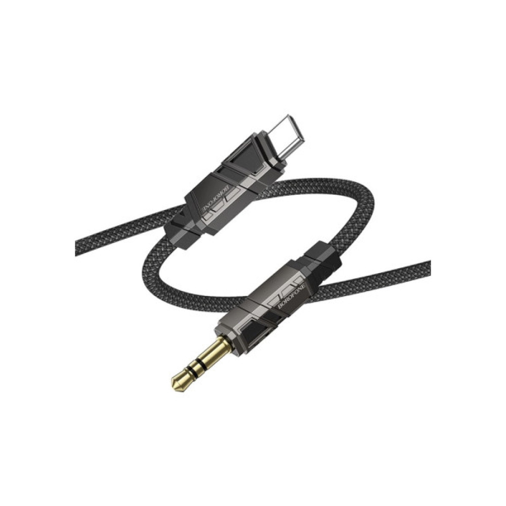 Кабель мультимедійний USB-C to 3.5mm M 1.0m black BOROFONE (6941991117763)