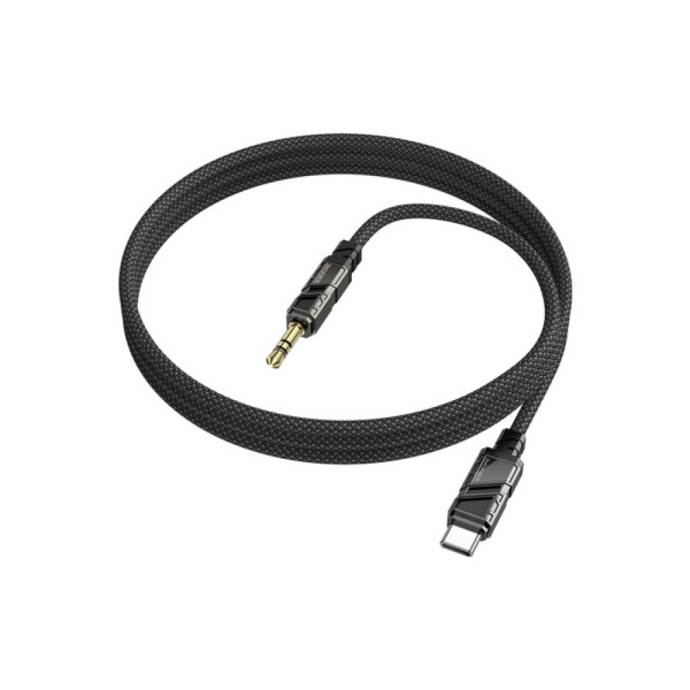 Кабель мультимедійний USB-C to 3.5mm M 1.0m black BOROFONE (6941991117763)