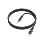 Кабель мультимедійний USB-C to 3.5mm M 1.0m black BOROFONE (6941991117763)
