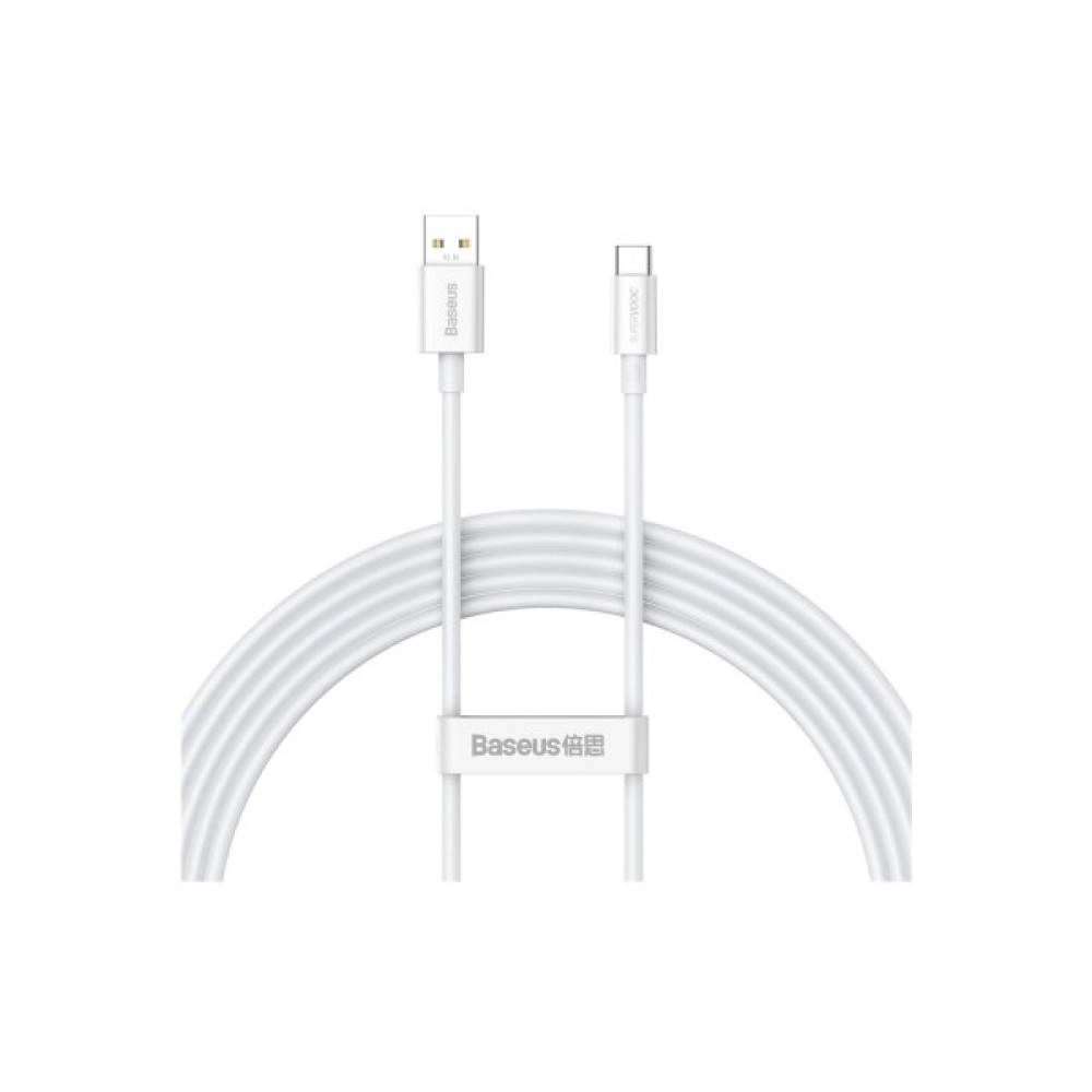 Дата кабель USB 2.0 AM to USB-C 2.0m Superior Fast Charging 60W white Baseus (CAYS001002)
