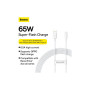 Дата кабель USB 2.0 AM to USB-C 2.0m Superior Fast Charging 60W white Baseus (CAYS001002) Дата кабель USB 2.0 AM to USB-C 2.0m Superior Fast Charging 60W white Baseus (CAYS001002)