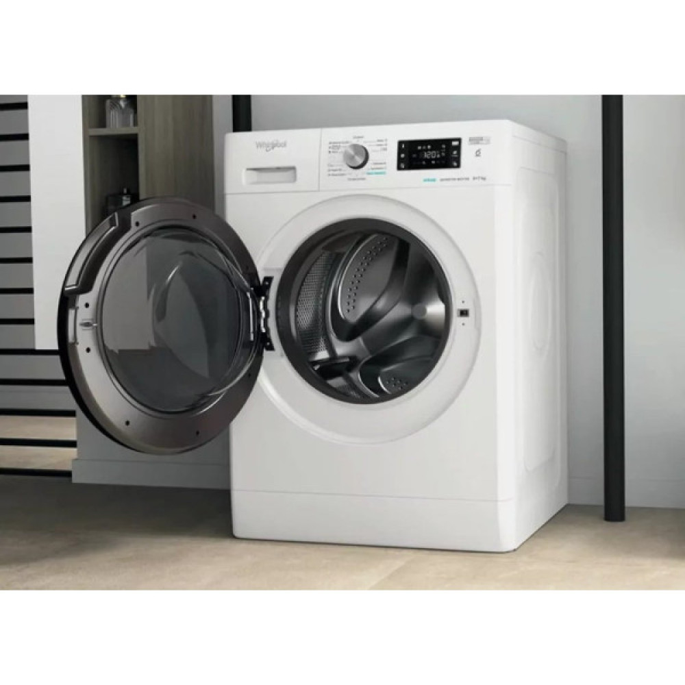 Прально-сушильна машина Whirlpool фронтальна, 9(7)кг, 1600, A+, 60см, дисплей, пара, інвертор, білий
