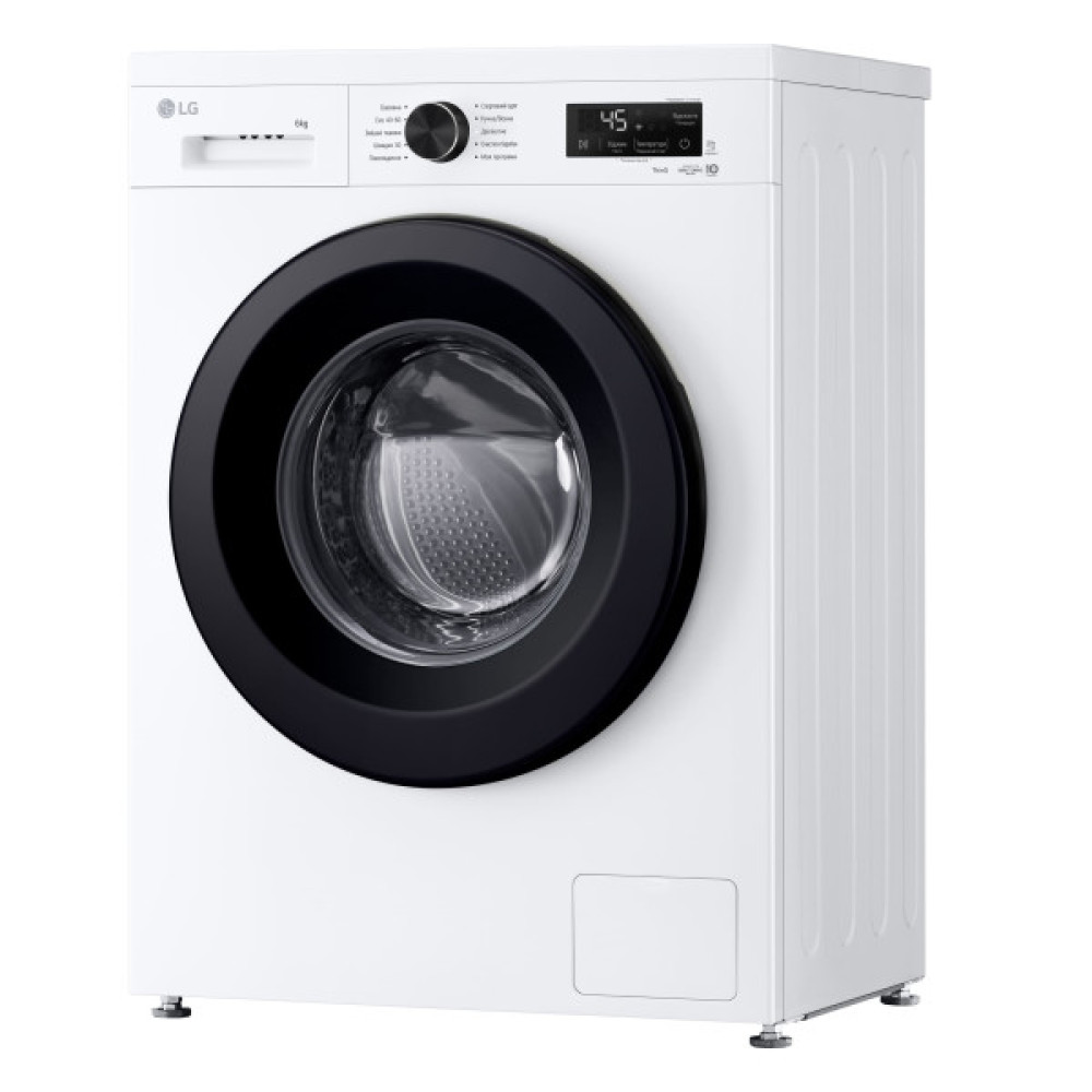 Пральна машина LG фронтальна, 6кг, 1200, В, 44см, дисплей, пара, інвертор, білий
