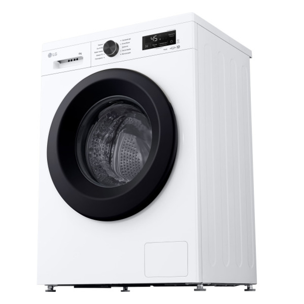 Пральна машина LG фронтальна, 6кг, 1200, В, 44см, дисплей, пара, інвертор, білий