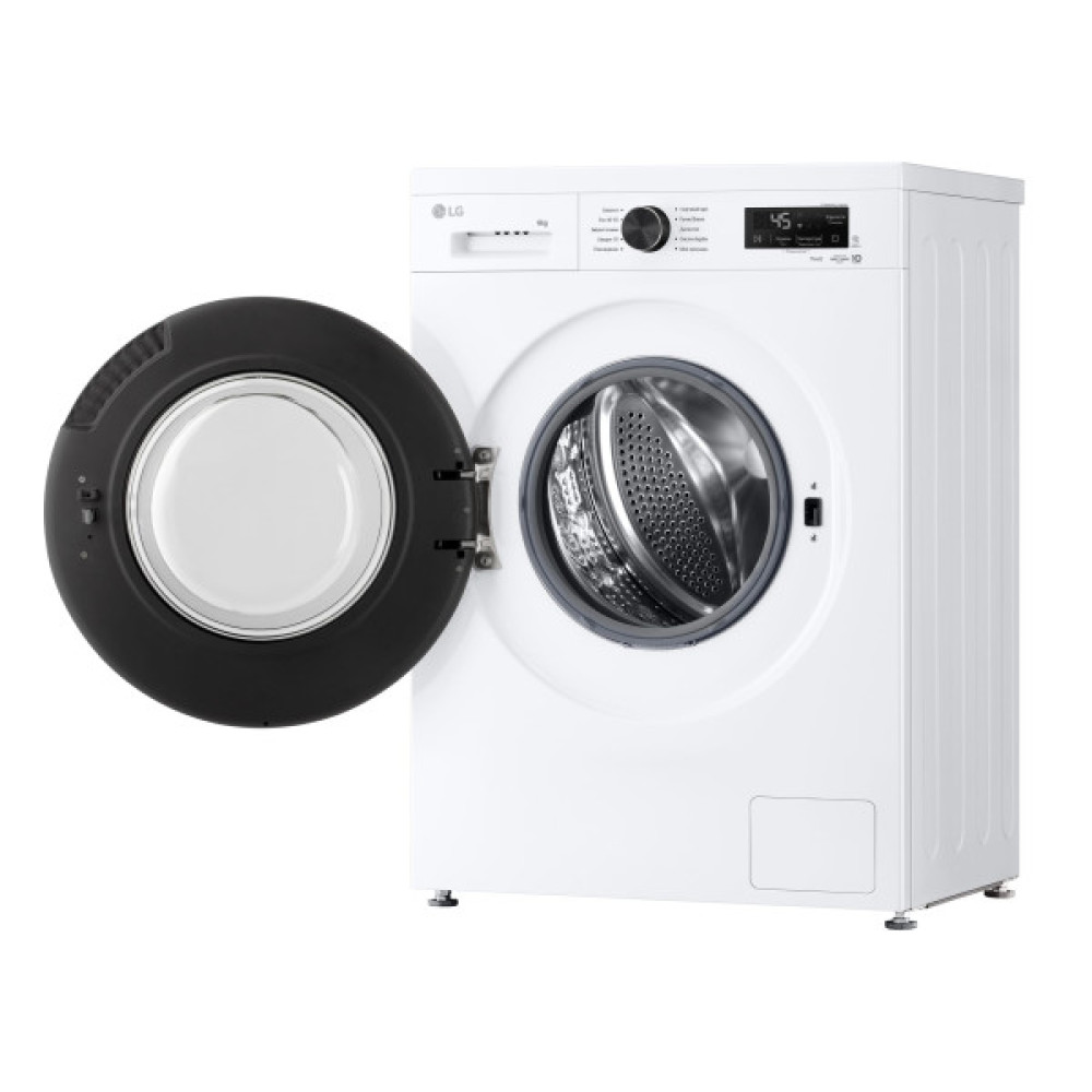 Пральна машина LG фронтальна, 6кг, 1200, В, 44см, дисплей, пара, інвертор, білий