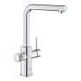 Змішувач для кухні Grohe Blue Pure Minta, довж.виливу - 223мм, поворотний/витяжний, 1+1фильтр, хром