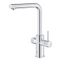 Змішувач для кухні Grohe Blue Pure Minta, довж.виливу - 223мм, поворотний/витяжний, 1+1фильтр, хром
