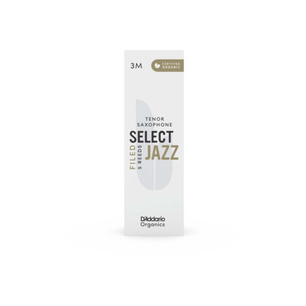 Тростина для саксофона D'Addario Organic Select Jazz - Tenor Sax Filed 3M - 5 Pack (ORSF05TSX3M)