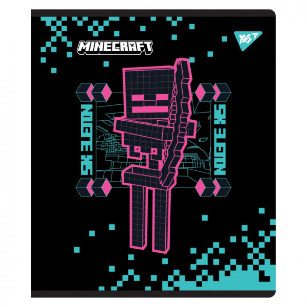 Зошит Yes Minecraft. Black 12 аркушів коса лінія (767502)