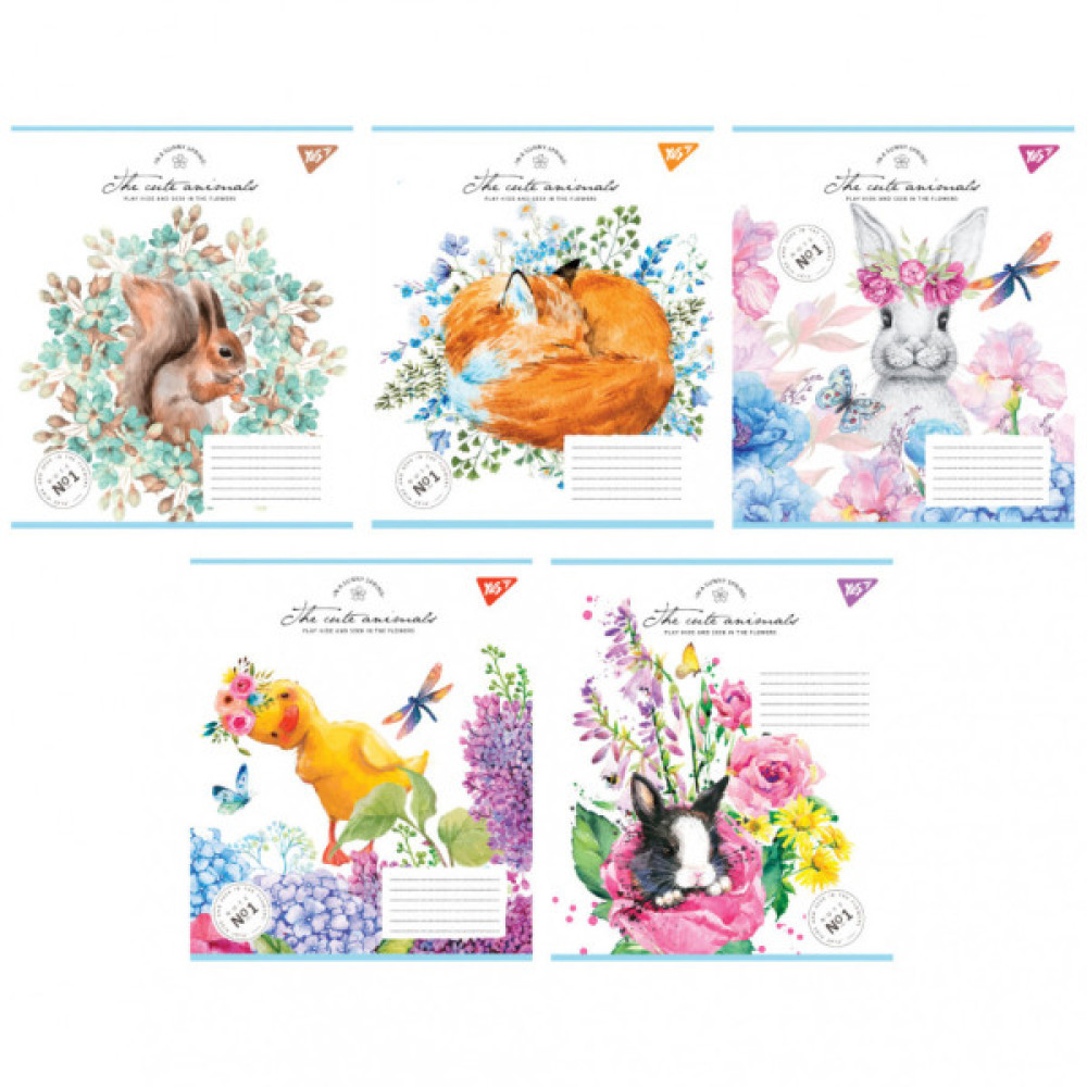 Зошит Yes Sunny spring 12 аркушів клітинка (766924)