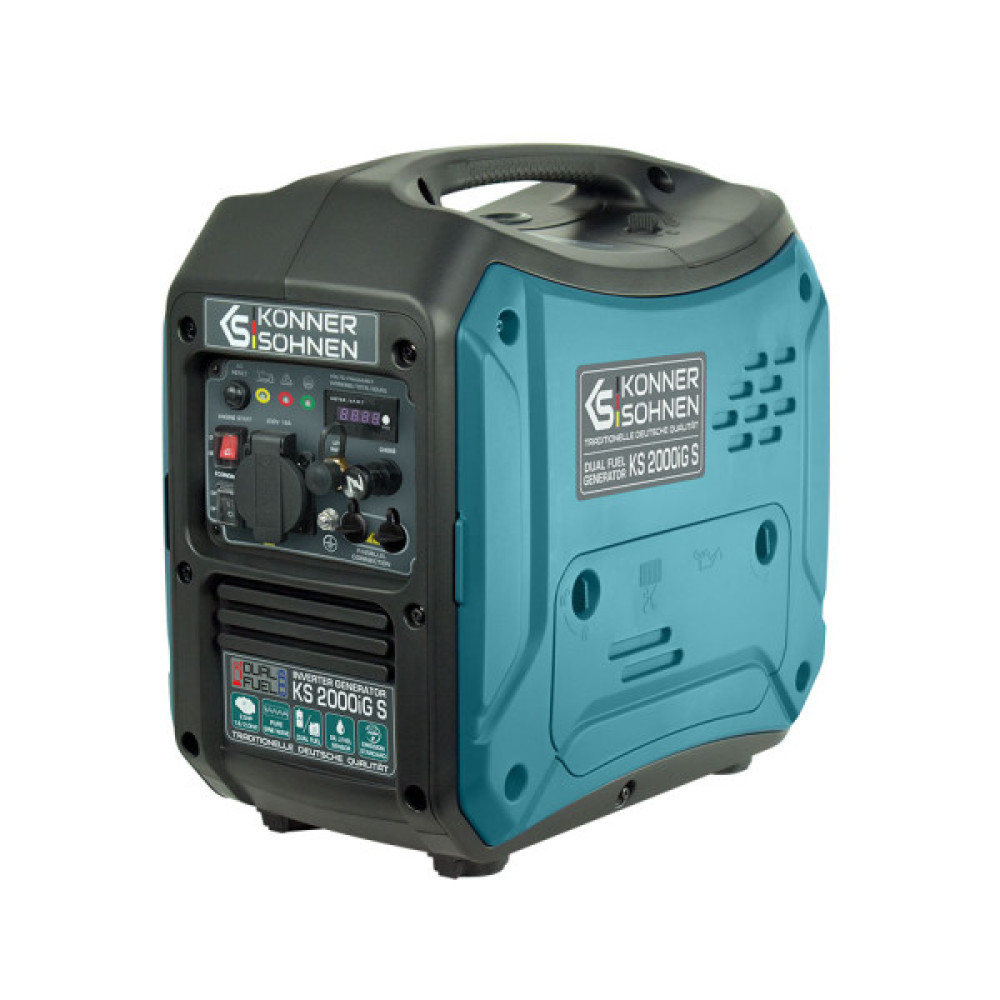 Генератор газобензиновий інверторний Konner&Sohnen KS 2000iG S LPG, 230В, 2.0кВт, ручний стартер, 19кг