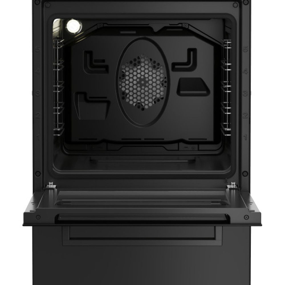 Плита Beko комбінована, 60л, 50x60см, дисплей, конвекція, чавун, чорний