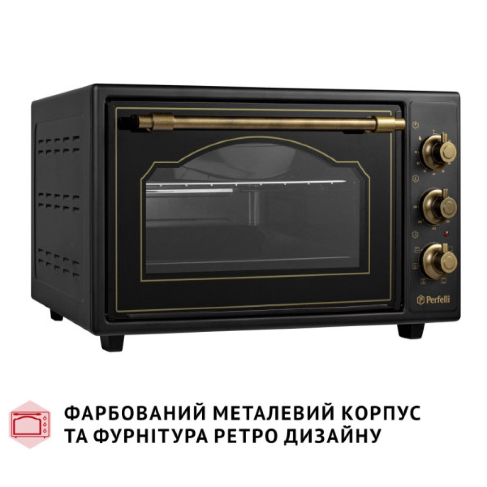Електропіч Perfelli LAGGIO 37 BLACK RETRO