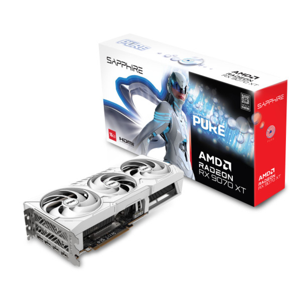 Відеокарта SAPPHIRE Radeon RX 9070 XT 16GB GDDR6 PURE GAMING OC