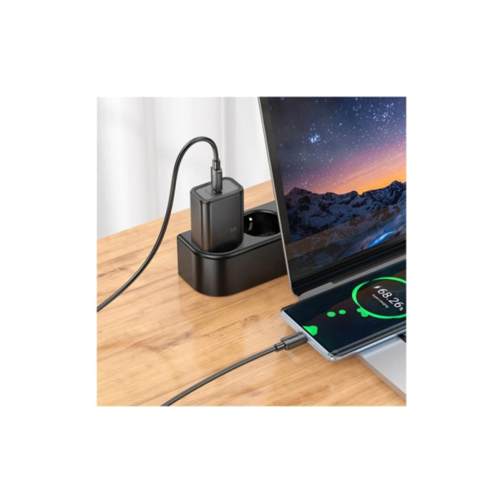 Зарядний пристрій HOCO N62 USB-C PD30W black (6942007644297)