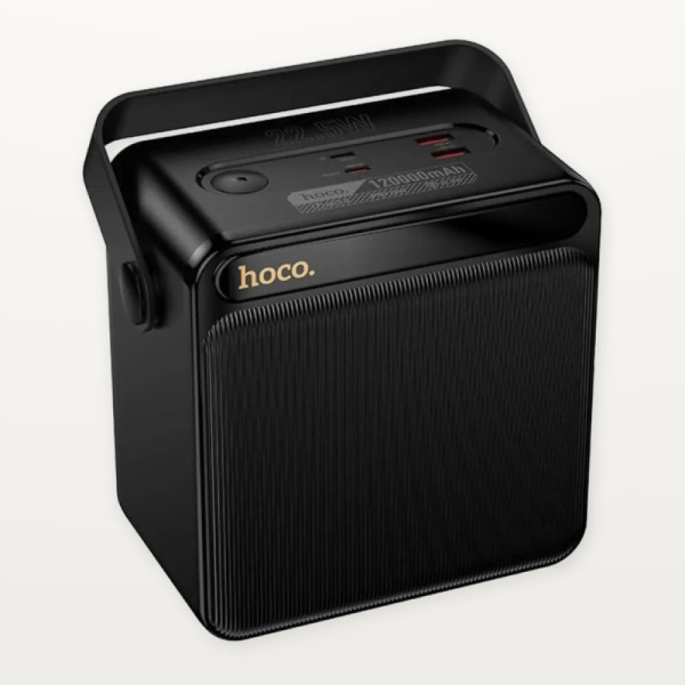 Батарея універсальна HOCO 120000mAh DB101 Zeus 22.5W, PD/20W, LED-lamp, Black (716184)
