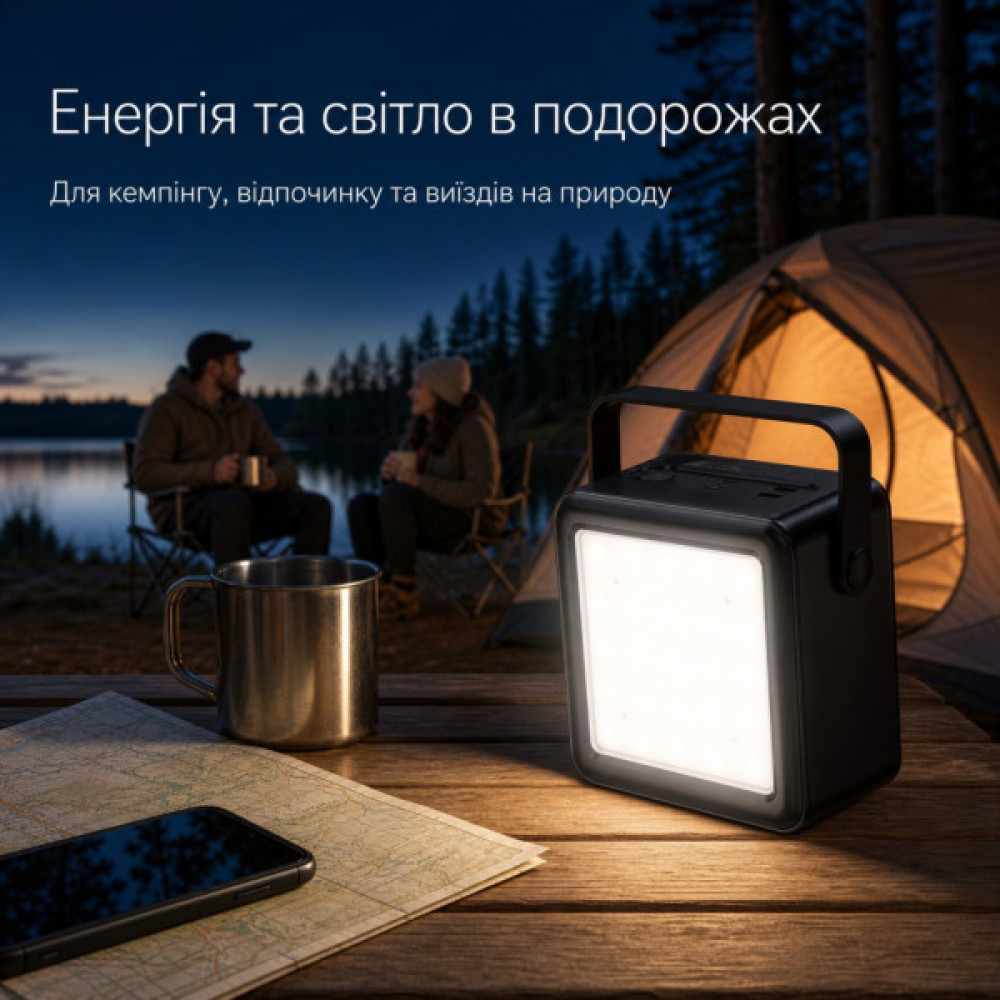 Батарея універсальна HOCO 120000mAh DB101 Zeus 22.5W, PD/20W, LED-lamp, Black (716184)