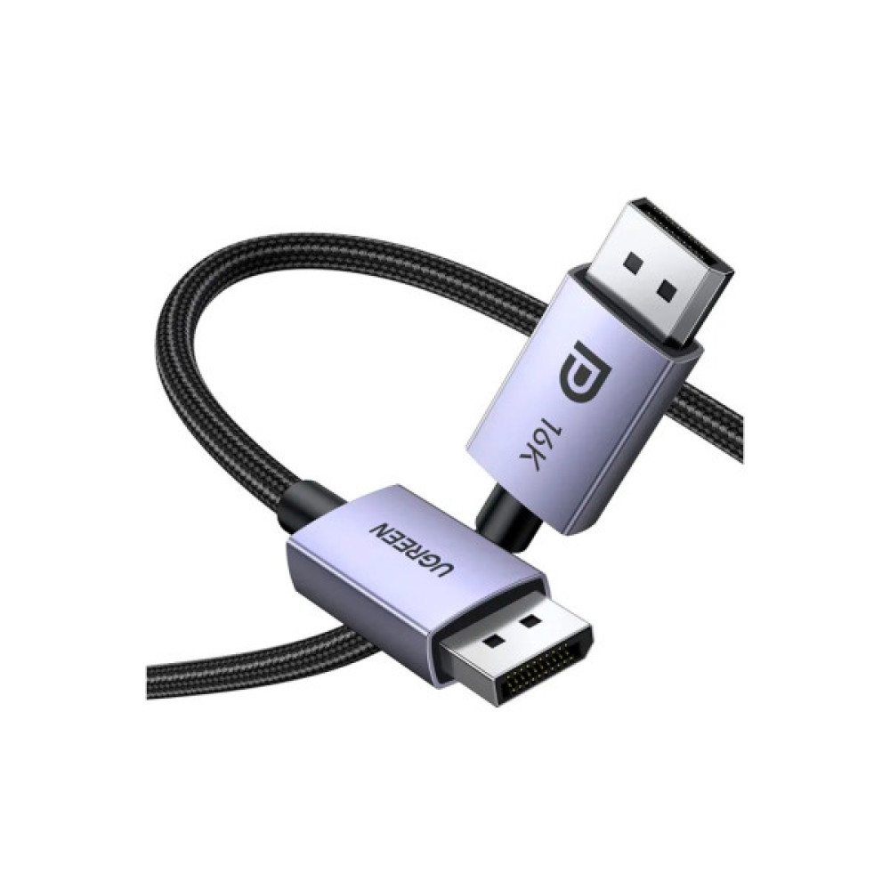 Кабель мультимедійний DisplayPort M to DisplayPort M 1.0m 16K DP118 black UGREEN (15383)
