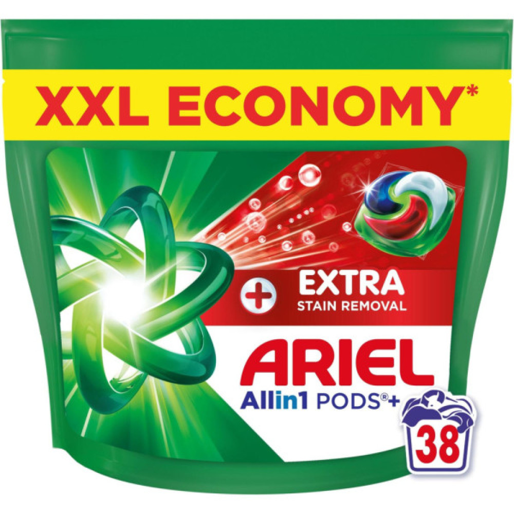 Капсули для прання Ariel Pods+ All-in-1 Extra Stain Removal Екстрасила виведення плям 38 шт. (8700216764254)