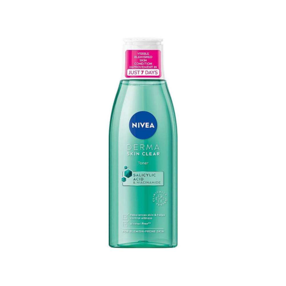 Тонік для обличчя Nivea Derma Skin Clear Toner Нормалізуючий 200 мл (9005800361536)