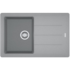 Мийка кухонна Franke Basis, фраграніт, прямокутник, з крилом, 780х500х200мм, чаша - 1, накладна, BFG 611-78, сірий камінь
