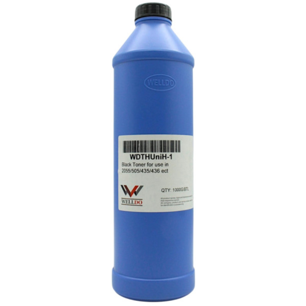 Тонер HP LJ P2035/P3015/M602/M608/Canon LBP351/352/3950 universal, 1kg, +лійка Welldo (WDTHUniH-1)