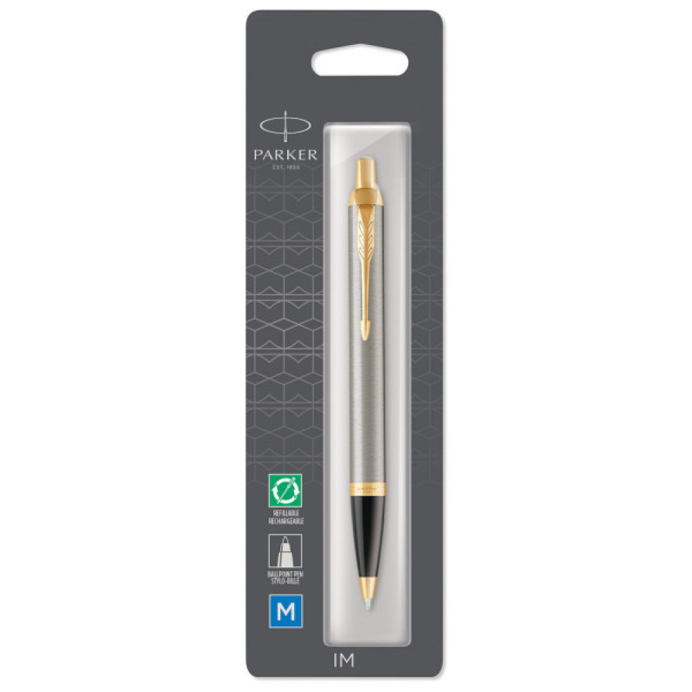 Ручка кулькова Parker IM 17 Brushed Metal GT BP блістер (22 236)